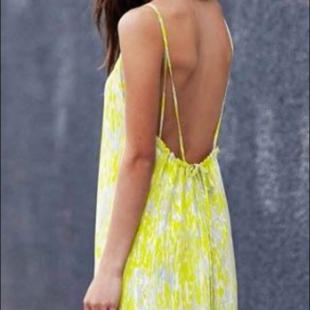 Lovers and Friends Yellow Gray Streak Maxi Size M